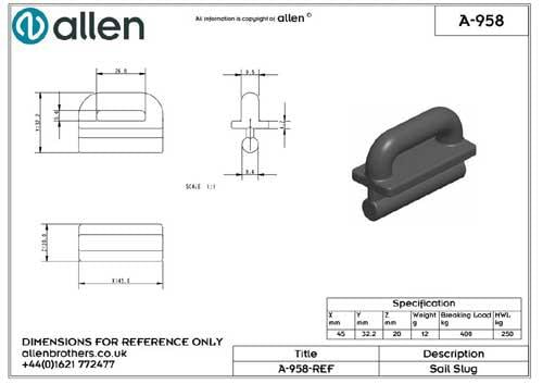 Holt Allen Zwischenrutscher HA958 - Stagreiter aus schwarzem Komposit