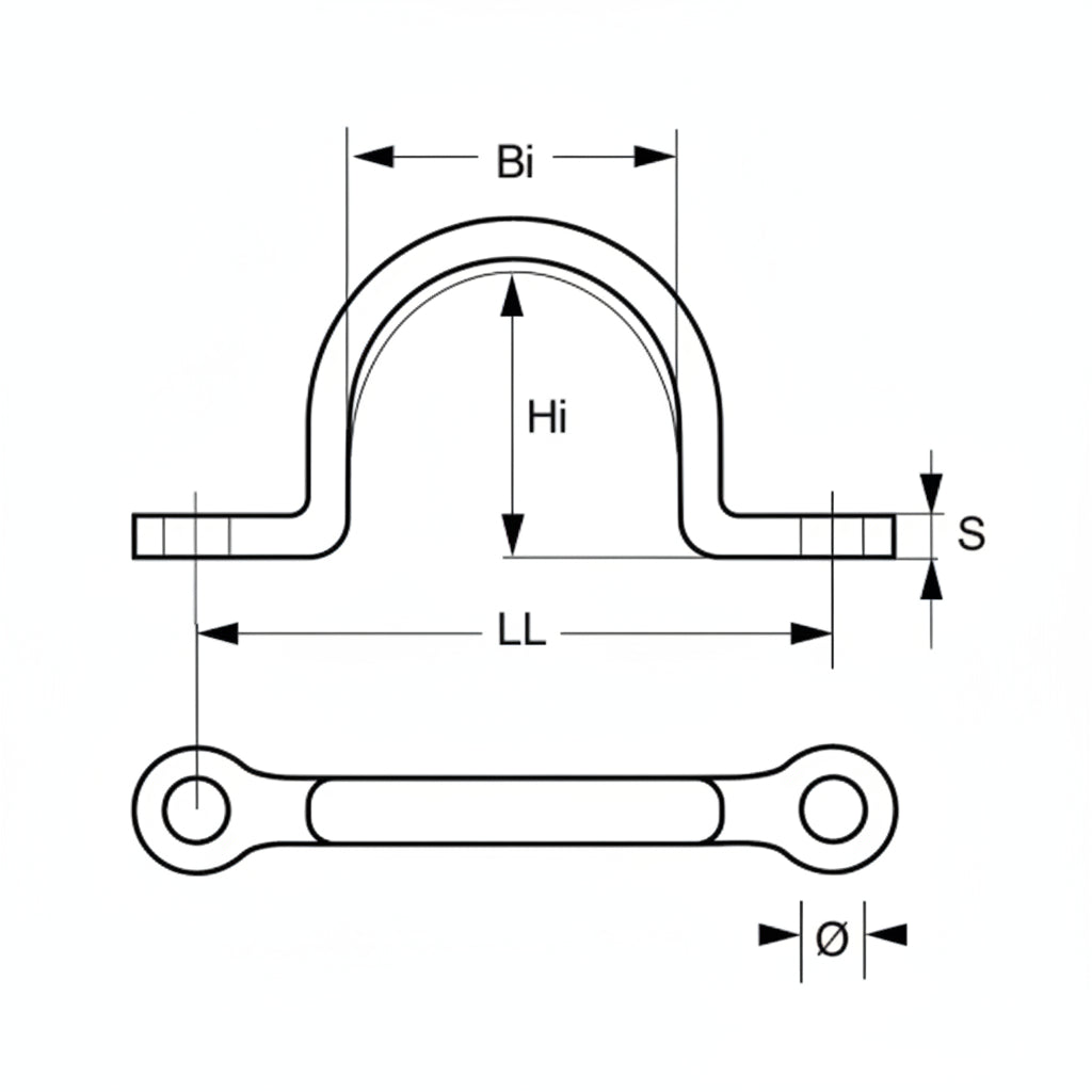 Leitösen Edelstahl 1.4401 Rundmaterial 10er Pack 3 Größen