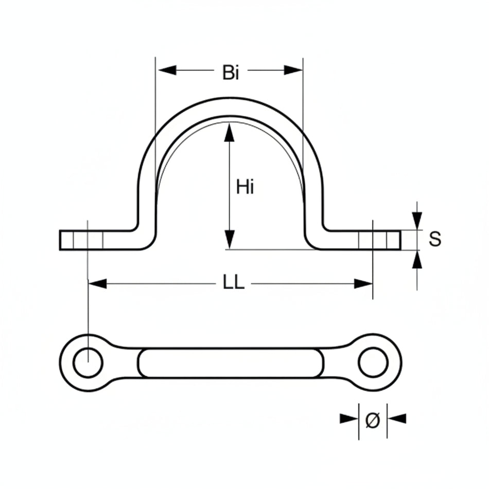 Leitösen Edelstahl 1.4401 Rundmaterial 10er Pack 3 Größen