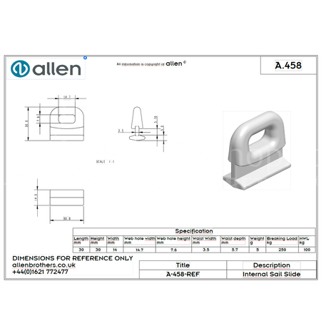 Holt Allen Spezial-Göhlrutscher A458 - Stagreiter aus Nylon weiß