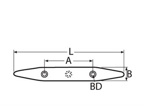 Scheuerleiste Edelstahlprofil halbrund - 200mm, 450mm oder 600mm