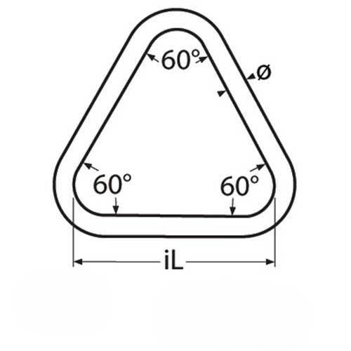 Dreieckiger Ring T-Form Edelstahl - Niro A2 AISI 304