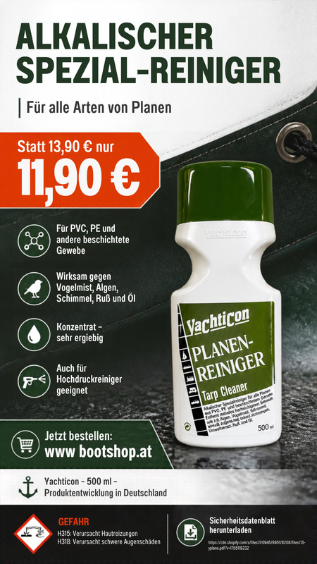 Planen Reiniger - Alkalischer Spezial-Reiniger für PVC, PE & beschichtete Gewebe 500ml