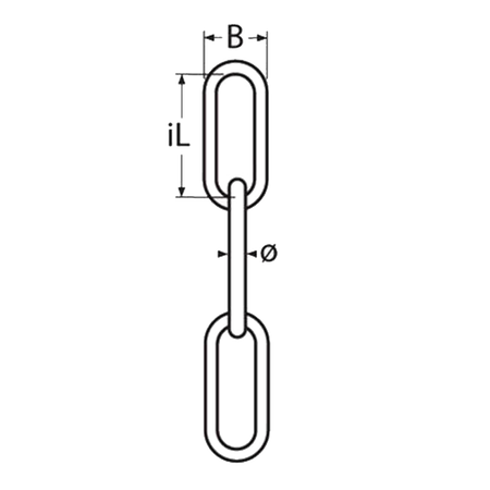 Ankerkette Langliedrig Edelstahl DIN 763 - Niro Langgliedkette Meterware