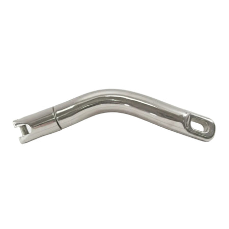 Ankerkettenwirbel Force 02-WIRBELF1 aus AISI 316 Edelstahl hochglanzpoliert – für Ankerkette 6–8 mm, mit integriertem Knick zur automatischen Ankerausrichtung
