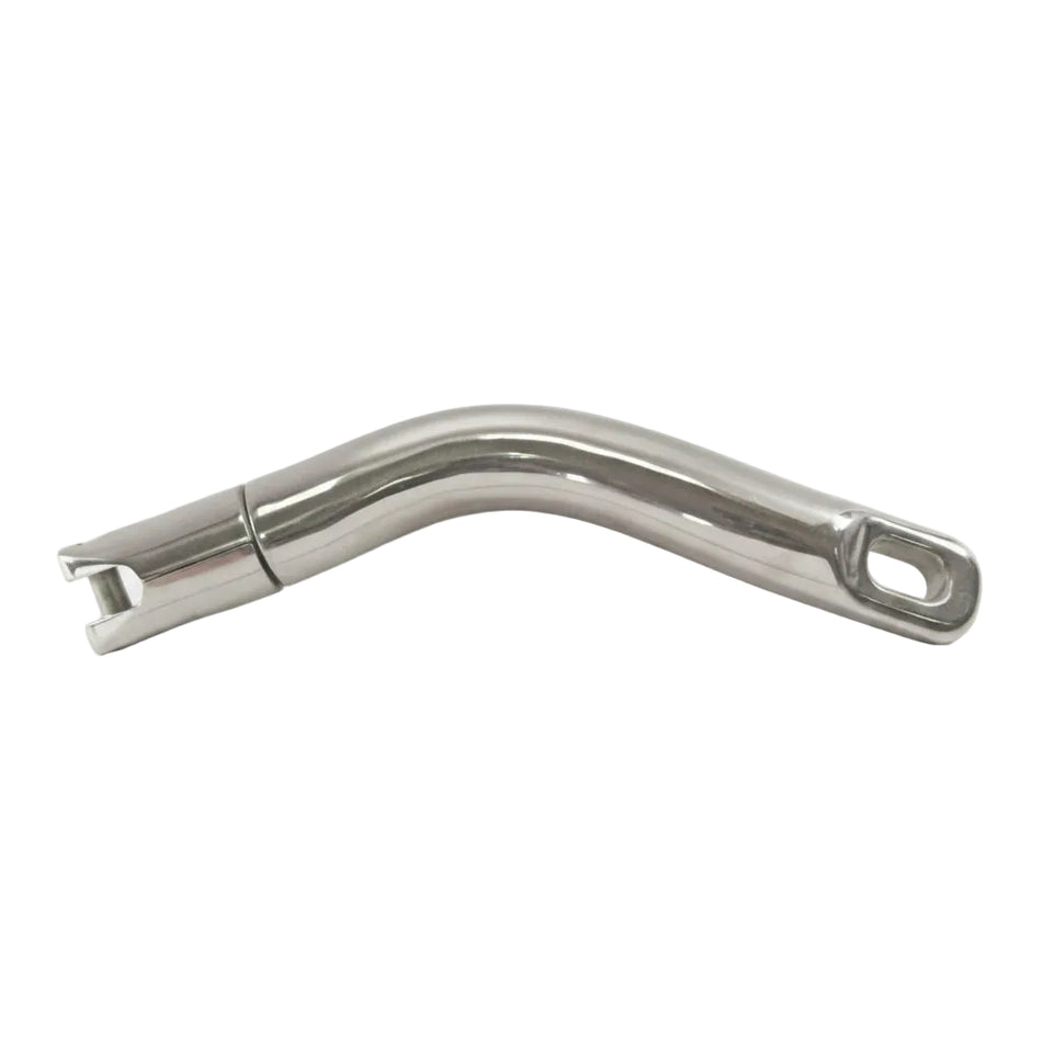 Ankerkettenwirbel Force 02-WIRBELF1 aus AISI 316 Edelstahl hochglanzpoliert – für Ankerkette 6–8 mm, mit integriertem Knick zur automatischen Ankerausrichtung
