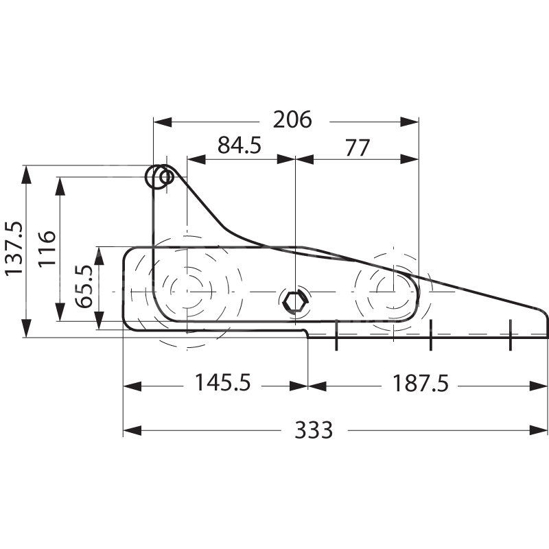 ANKERROLLE MIT KIPPMECHANIK