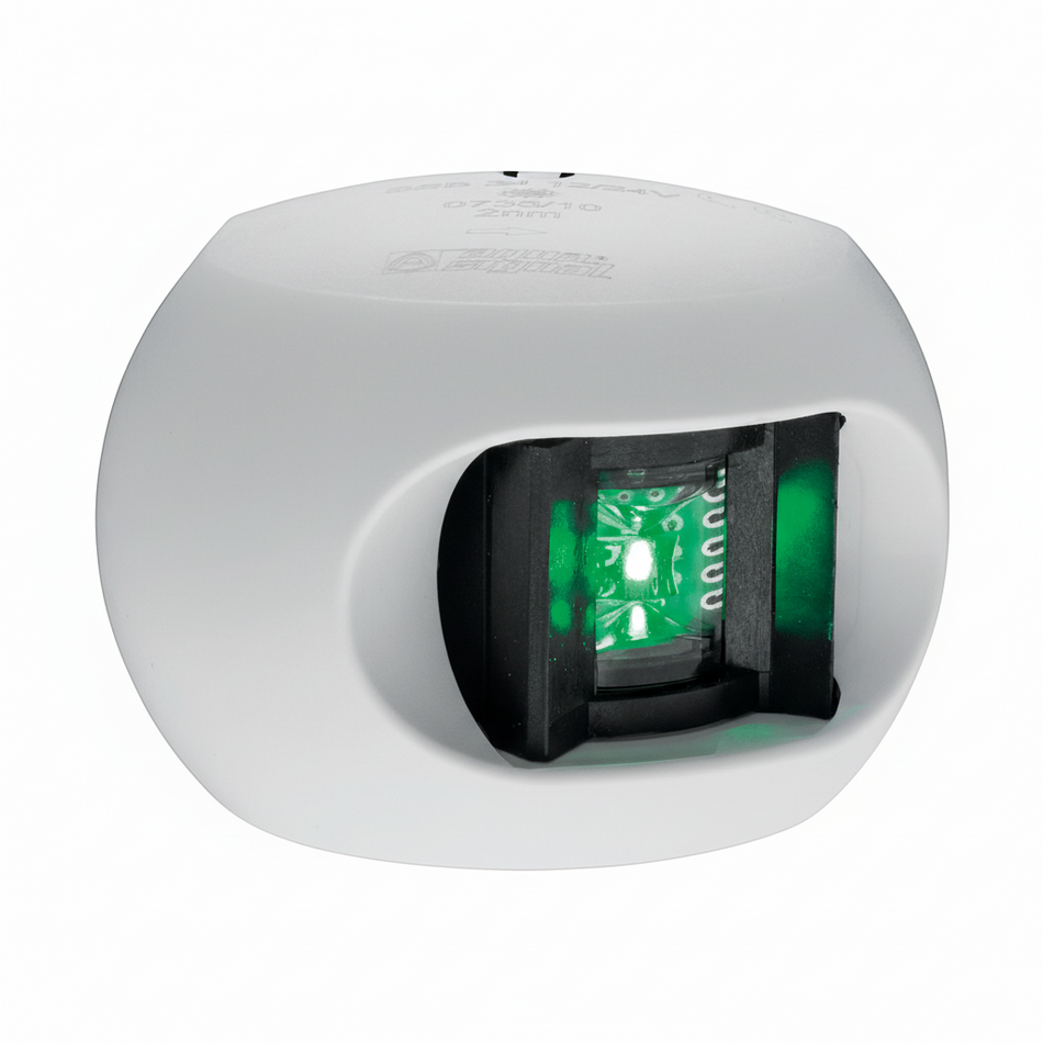 Aqua Signal AS34 LED Steuerbordlaterne | 12/24V | IP67 | BSH | schwarz/weiß/Edelstahl weiß