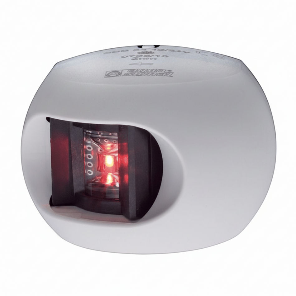 Aqua Signal AS34 LED Backbordlaterne | 12/24V | IP67 | BSH | schwarz/weiß/Edelstahl weiß