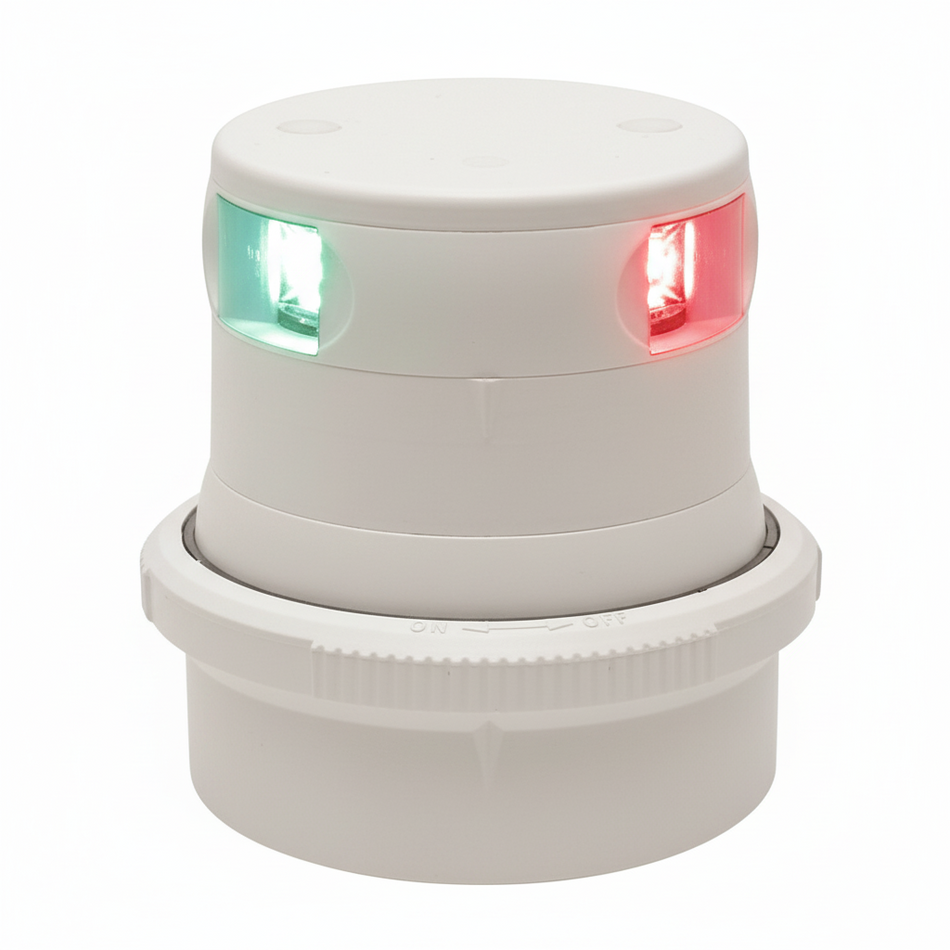 Aqua Signal AS34 LED Dreifarben Kombileuchte | 12/24V | IP67 | BSH | schwarz/weiß Weiß