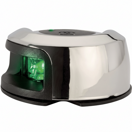 Attwood LightArmor LED Steuerbordlicht Aufbau Edelstahl | 2NM | EN/ISO/USCG/COLREGS | bis 20m