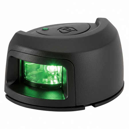 Attwood LightArmor LED Steuerbordlicht Aufbau schwarz | 2NM | EN/ISO/USCG/COLREGS | bis 20m