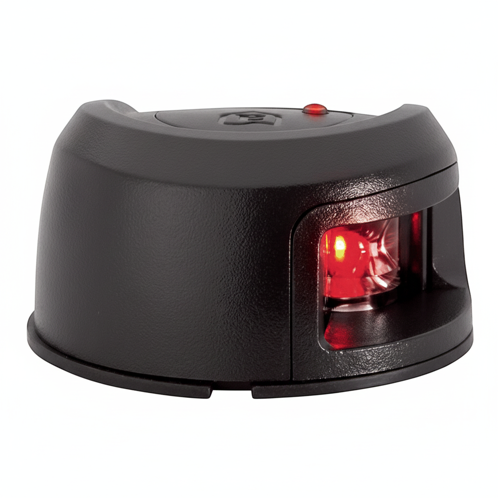 Attwood LightArmor LED Backbordlicht Aufbau schwarz | 2NM | EN/ISO/USCG/COLREGS | bis 20m
