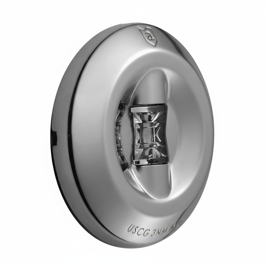 Attwood LED Hecklicht Aufbau rund Edelstahl | 3NM | USCG/COLREGS | Boote bis 50m