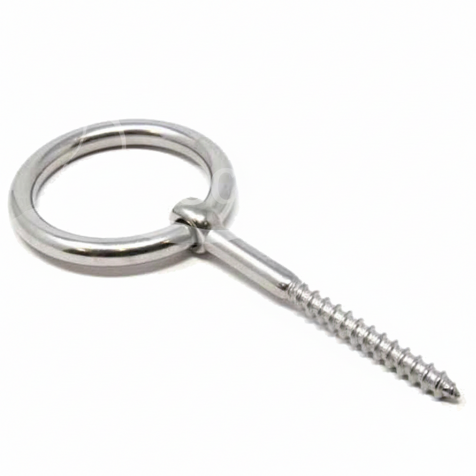 Ringbolzen mit Holzgewinde Edelstahl A4 – Ø 4 mm, AISI 316