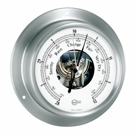 BARIGO Sky Schiffsuhren - Edelstahl Barometer & Quarzuhr Made in Germany Barometer