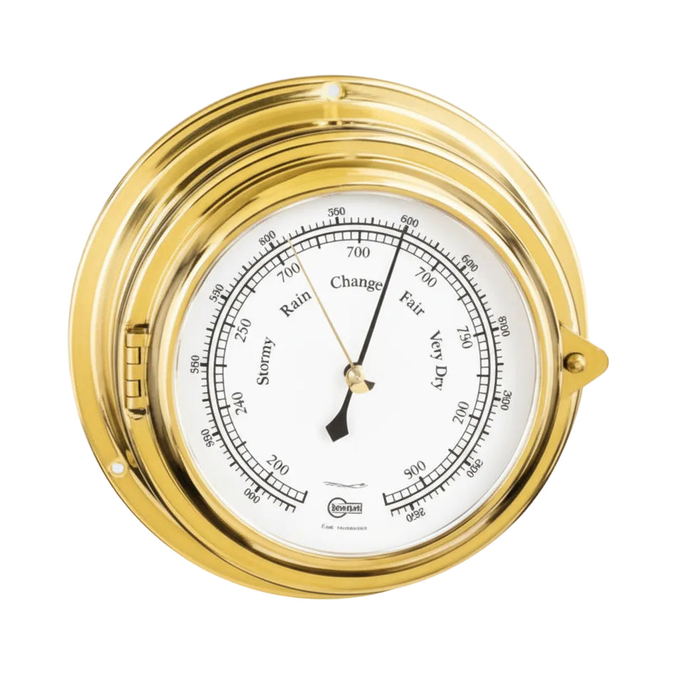 BARIGO Yacht Schiffsinstrumente - Messing hochglanzpoliert, Made in Germany Barometer