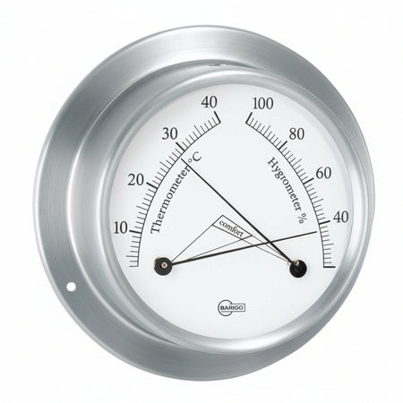 BARIGO Sky Schiffsuhren - Edelstahl Barometer & Quarzuhr Made in Germany Thermometer Hygrometer