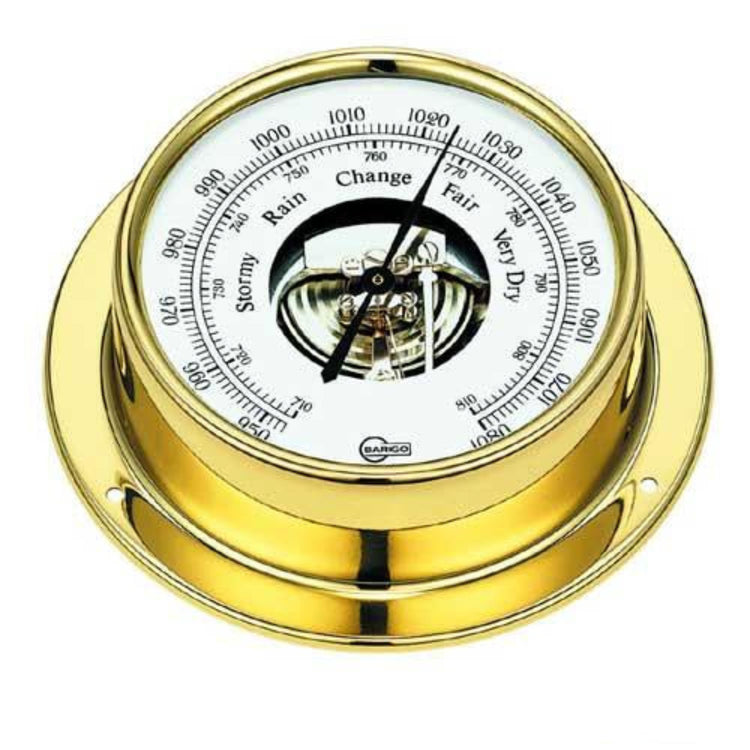 BARIGO Barometer Tempo BR1710 - Messing hochglanzpoliert, Ø 70 mm