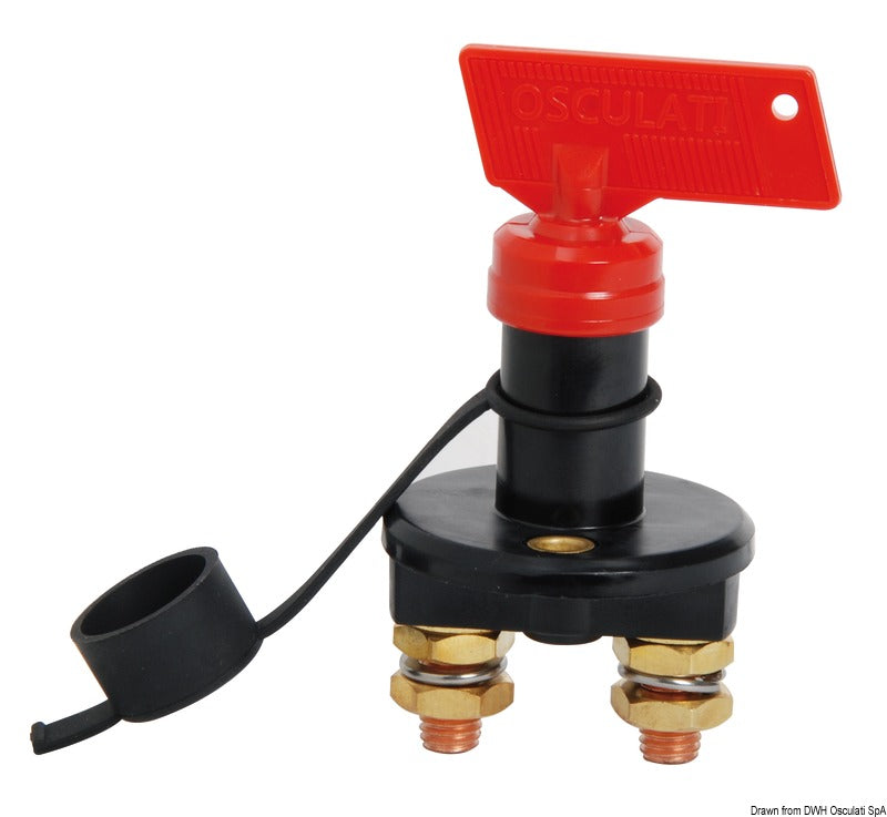 Batterieschalter Osculati 12/24V 100A - Einbaugehäuse - Wasserdicht - Weiß