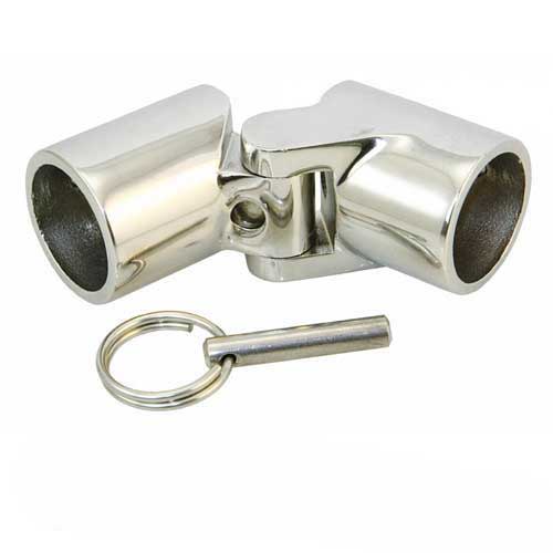 Biminigelenk Edelstahl A4 - Rohrgelenk mit Arretierung für 22mm/25mm