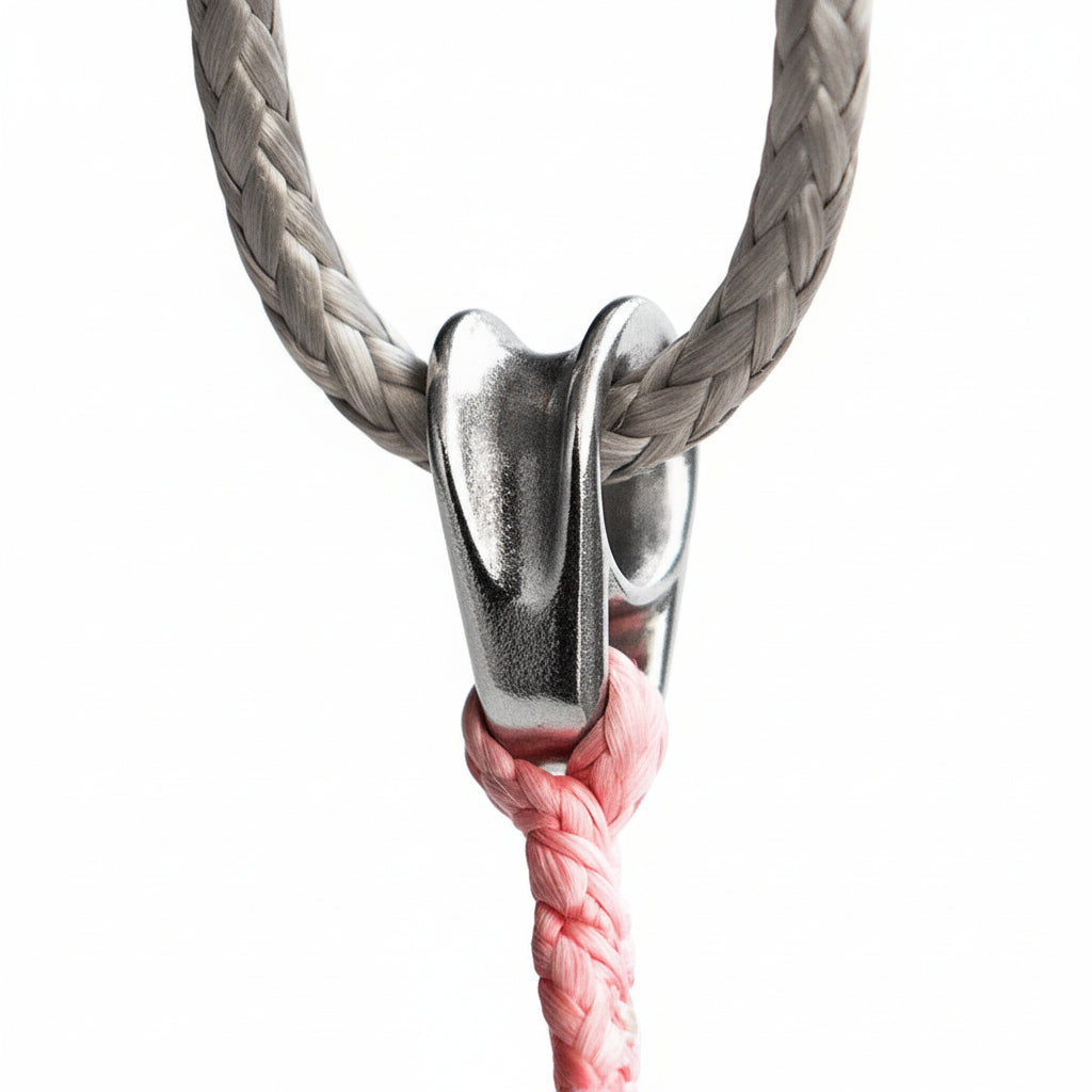 Umlenkrollen für Rollfock - Umlenk Leitöse zum Anspleißen Edelstahl A4