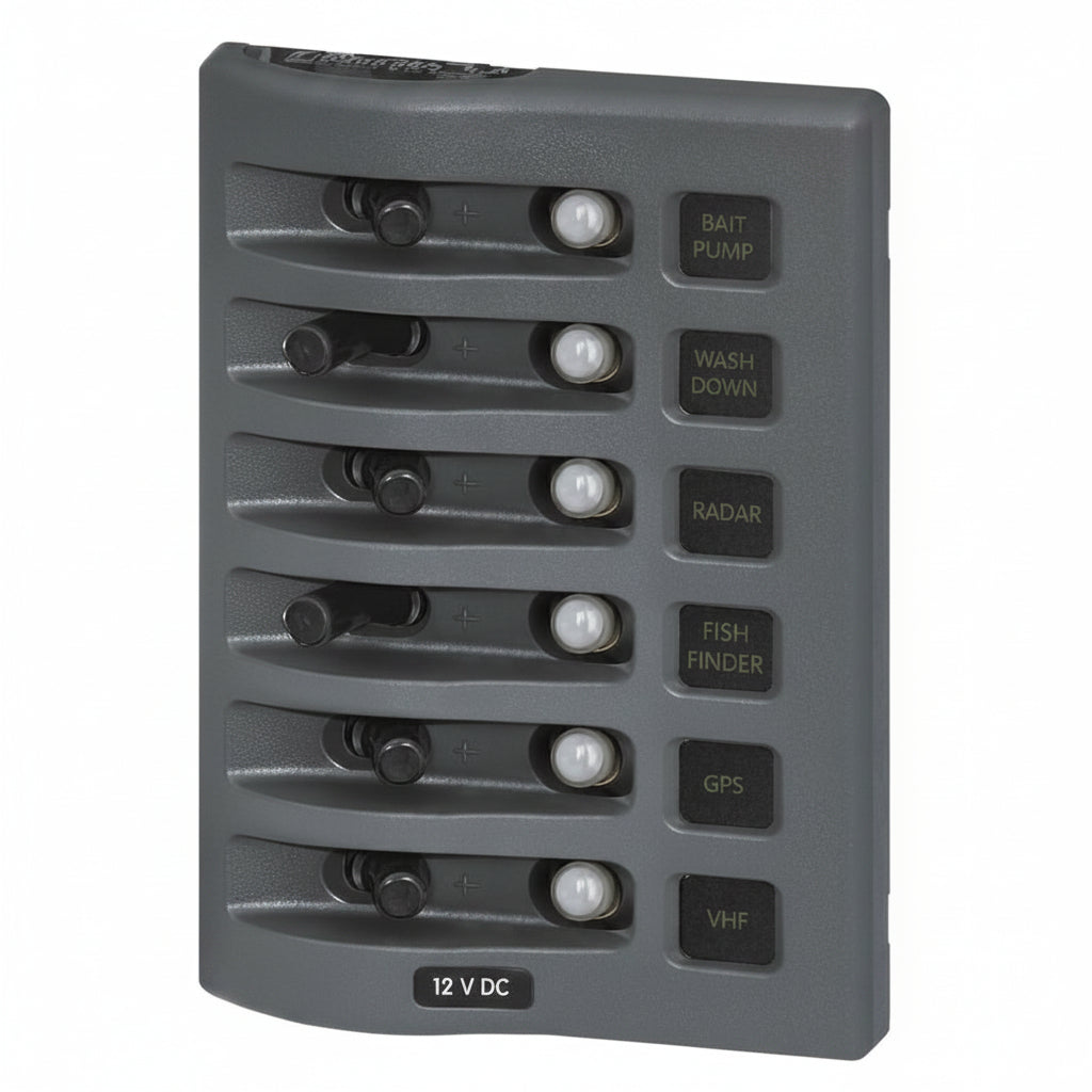 Blue Sea Systems WeatherDeck CLB Schaltpaneel – 6-polig, IP67, 12V DC BS4376