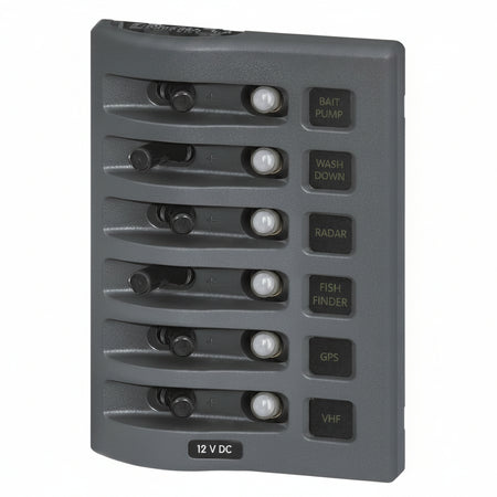 Blue Sea Systems WeatherDeck CLB Schaltpaneel – 6-polig, IP67, 12V DC BS4376