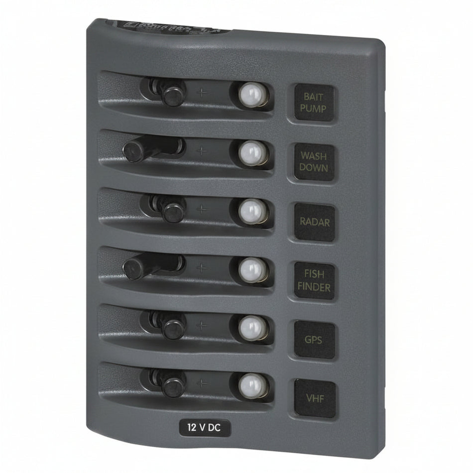 Blue Sea Systems WeatherDeck CLB Schaltpaneel – 6-polig, IP67, 12V DC BS4376