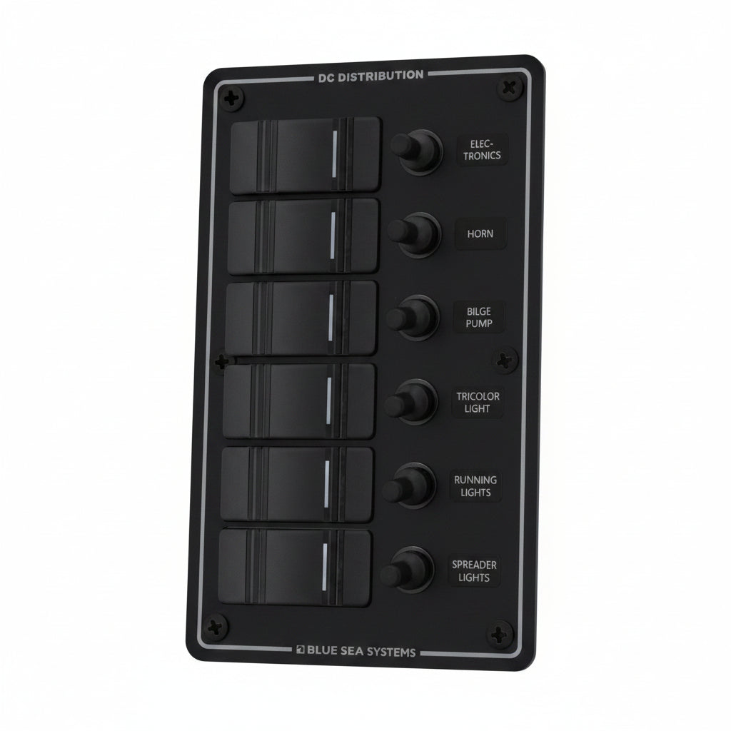 Blue Sea Systems Contura Schaltpaneel DC Distribution – IP66, 20A/Stromkreis BS8373