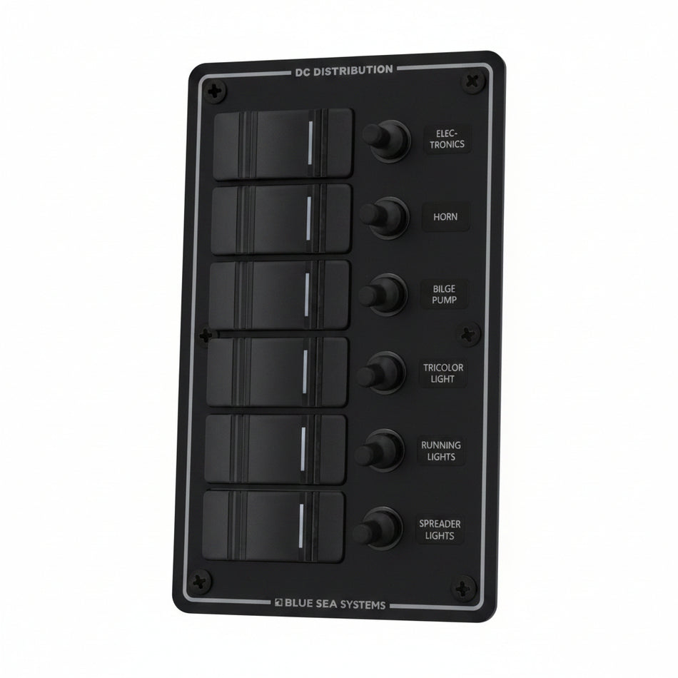 Blue Sea Systems Contura Schaltpaneel DC Distribution – IP66, 20A/Stromkreis BS8373
