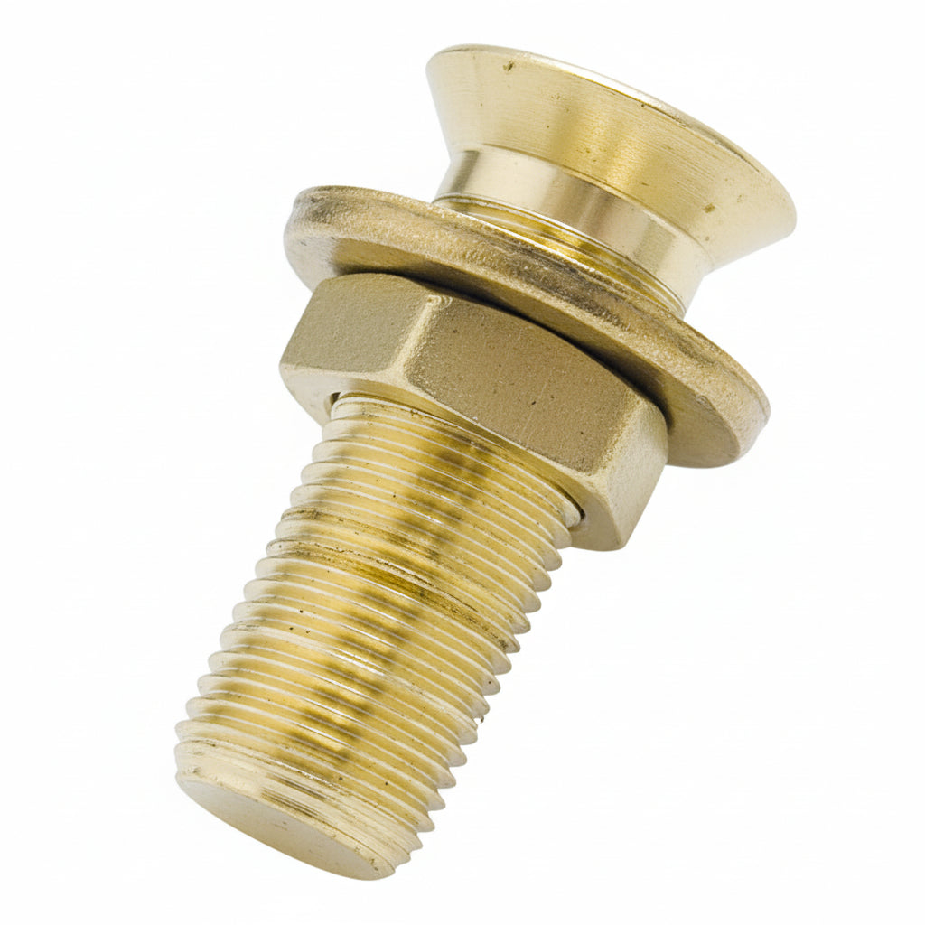 Borddurchbruch Messing 58 Innen Konisch Außen Glatt 1/2" bis 1-1/4"