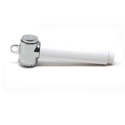 Duschkopf mit Drucktaster weiß/chrom - Kunststoff verchromt