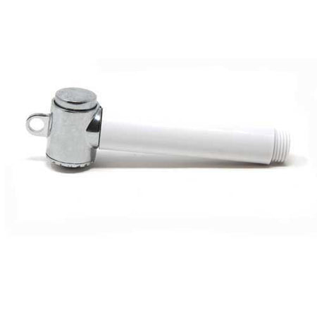 Duschkopf mit Drucktaster weiß/chrom - Kunststoff verchromt