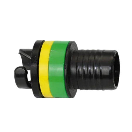BRAVO Bajonett Adapter LP0138SP – Pumpen-Adapter für BRAVO Ventile 2001/04/05/05A/HR, schwarz mit grün-gelbem Farbring
