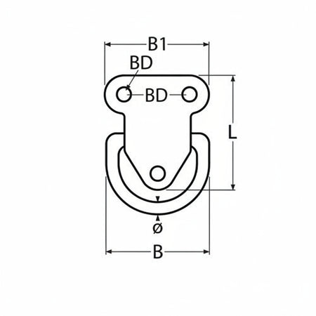 Klappauge Edelstahl A2 8579208 - AISI 304 - 50x58mm