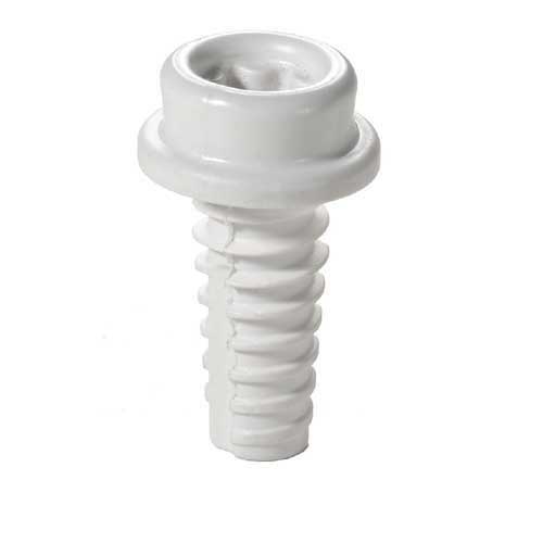 CAF-COMPO Schraube Kunststoff Drehverschluss 16mm weiß cream grau schwarz rostfrei Weiß