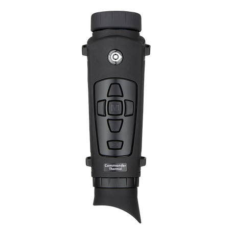 Steiner Commander Thermal – Schrägansicht von vorne, STEINER-Logo, Objektivlinse klar sichtbar