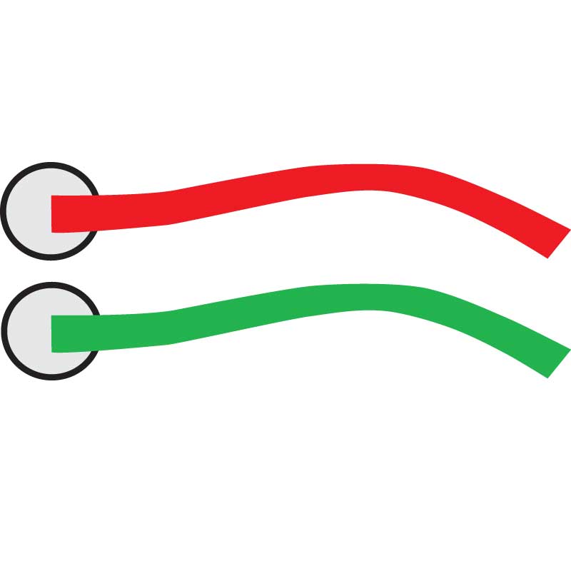 DAVIS WINDFAHNE Trimmfädensatz - 14 Stück selbstklebend rot/grün