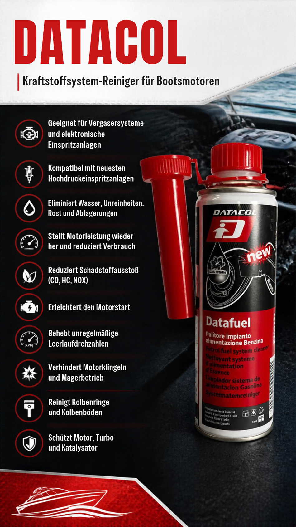 DATACOL Benzinsystemreiniger 300ml – Vergaser & Einspritzanlagen