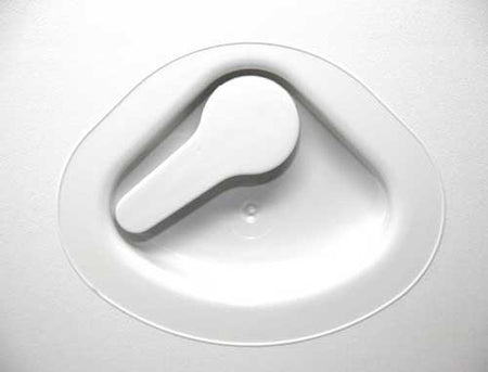 Decksluke wasserdicht 380x380mm ABS weiß mit 2 Griffen