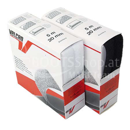 VELCRO® DISPENSER BOX - Klettband zum Aufnähen 20mm weiß & schwarz