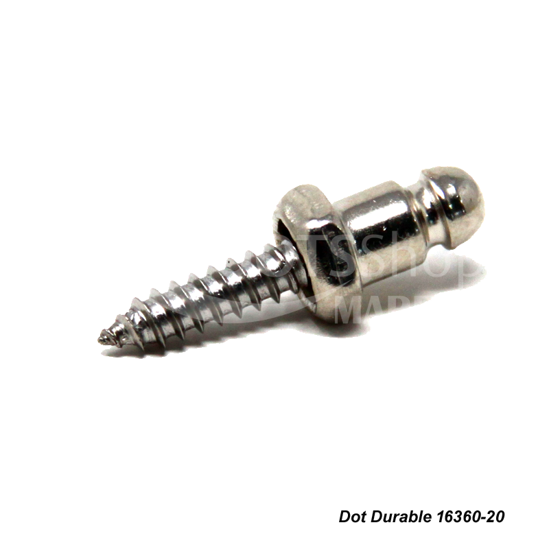 LIFT-THE-DOT® Unterteil - Planenknopf Messing vernickelt für Boot und LKW TRW16360-20