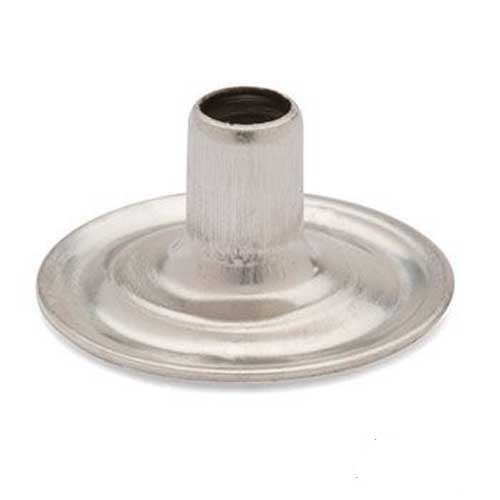 PULL-THE-DOT® Unterteil - Planenknopf Messing vernickelt für maritime Befestigungen