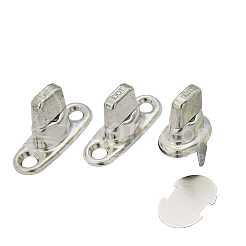 COMMON SENSE® DOT® Oberteile - Drehverschluss mit Federsystem Messing vernickelt