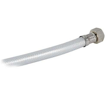 OSCULATI Duschschlauch weiß mit Netzverstärkung 1/2" + 3/8" - 2,5m