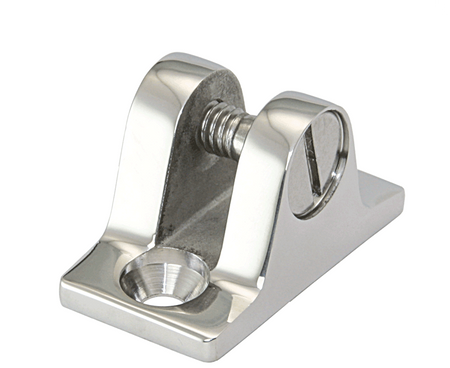 Verdecksbeschlag Edelstahl A4 - Decksbefestigung 90° für Bimini breite Ausführung zöllig