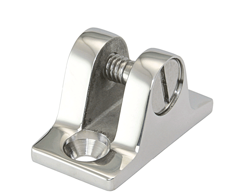 Verdecksbeschlag Edelstahl A4 - Decksbefestigung 90° für Bimini breite Ausführung zöllig
