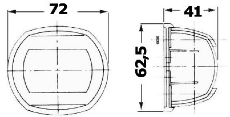 OSCULATI Positionsleuchte Compact LED Edelstahl AISI 316 - RINA zugelassen bis 12m