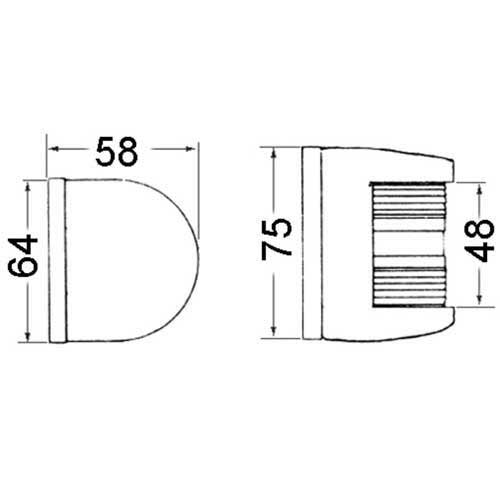 OSCULATI Navigationslicht Serie 85 Edelstahl - Positionslampe